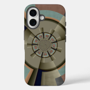 Moderne Abstracte Kleur Harmonie Fractale Kunst Gr iPhone 16 Hoesje