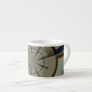 Moderne Abstracte Kleur Harmonie Fractale Kunst Gr Espresso Kop