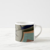 Moderne Abstracte Kleur Harmonie Fractale Kunst Gr Espresso Kop (Rechts)