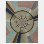 Moderne Abstracte Kleur Harmonie Fractale Kunst Gr Fleece Deken (Voorkant)