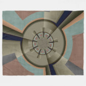 Moderne Abstracte Kleur Harmonie Fractale Kunst Gr Fleece Deken (Voorkant (Horizontaal))