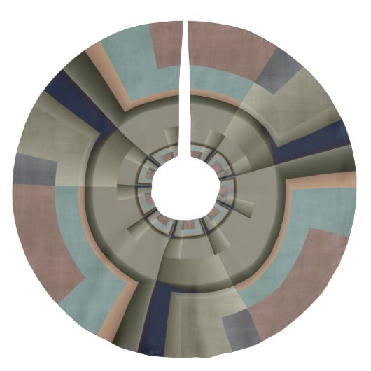 Moderne Abstracte Kleur Harmonie Fractale Kunst Gr Kerstboom Rok (Voorkant)