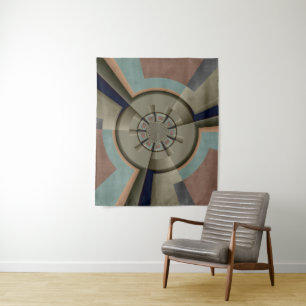 Moderne Abstracte Kleur Harmonie Fractale Kunst Gr Wandkleed