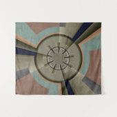 Moderne Abstracte Kleur Harmonie Fractale Kunst Gr Wandkleed (Voorkant (horizontaal))