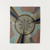 Moderne Abstracte Kleur Harmonie Fractale Kunst Gr Wandkleed (Voorkant)