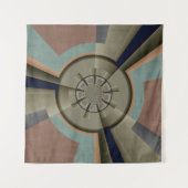 Moderne Abstracte Kleur Harmonie Fractale Kunst Gr Wandkleed (Voorkant (horizontaal))
