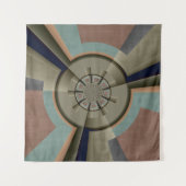 Moderne Abstracte Kleur Harmonie Fractale Kunst Gr Wandkleed (Voorkant)