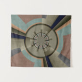 Moderne Abstracte Kleur Harmonie Fractale Kunst Gr Wandkleed (Voorkant (horizontaal))