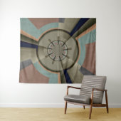 Moderne Abstracte Kleur Harmonie Fractale Kunst Gr Wandkleed (In Situ (horizontaal))
