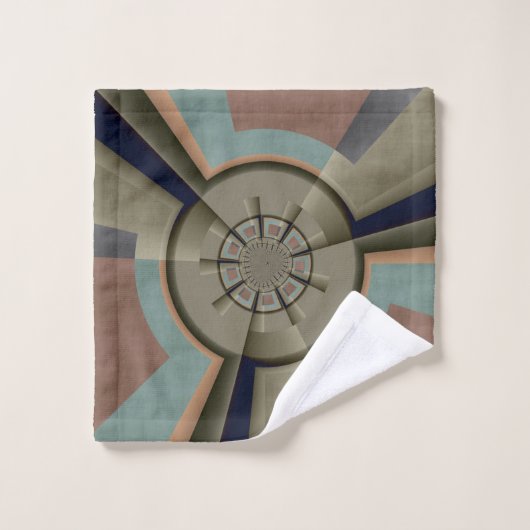 Moderne Abstracte kleur Harmony Fractal Art Graphi Bad Handdoek (Wasdoekje)