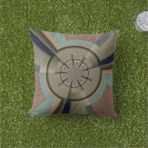 Moderne Abstracte kleur Harmony Fractal Art Graphi Buitenkussen