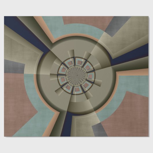 Moderne Abstracte kleur Harmony Fractal Art Graphi Cadeaupapier (Vlak)