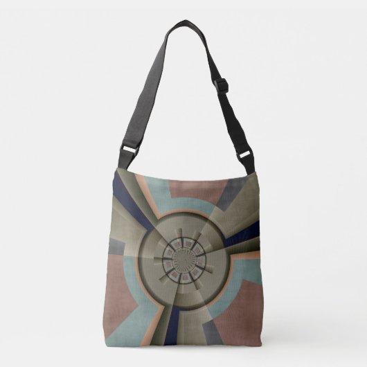 Moderne Abstracte kleur Harmony Fractal Art Graphi Crossbody Tas (Voorkant)