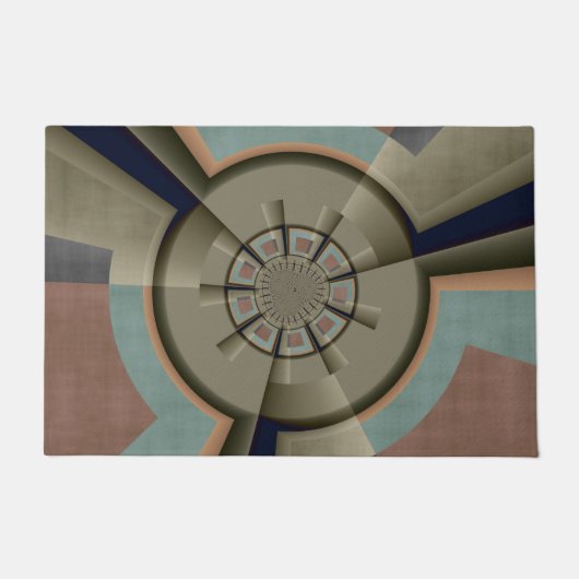 Moderne Abstracte kleur Harmony Fractal Art Graphi Deurmat (Voorkant)