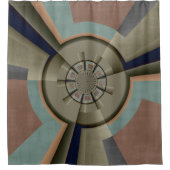 Moderne Abstracte kleur Harmony Fractal Art Graphi Douchegordijn (Voorkant)