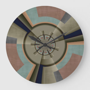 Moderne Abstracte kleur Harmony Fractal Art Graphi Grote Klok