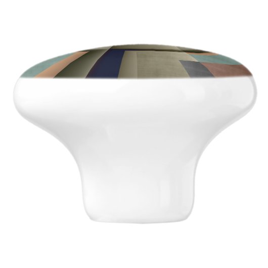 Moderne Abstracte kleur Harmony Fractal Art Graphi Keramische Knop (Zijkant)