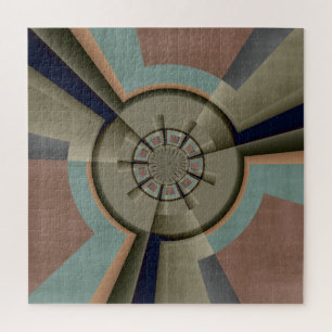 Moderne Abstracte kleur Harmony Fractal Art Graphi Legpuzzel