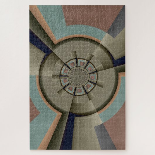 Moderne Abstracte kleur Harmony Fractal Art Graphi Legpuzzel (Verticaal)