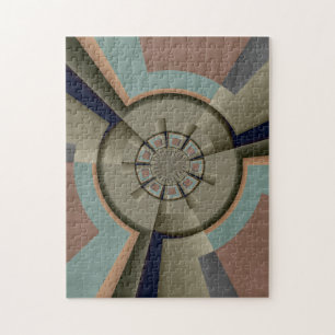 Moderne Abstracte kleur Harmony Fractal Art Graphi Legpuzzel