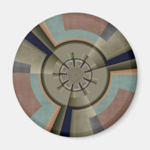 Moderne Abstracte kleur Harmony Fractal Art Graphi Magneet