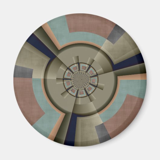 Moderne Abstracte kleur Harmony Fractal Art Graphi Magneet (Voorkant)