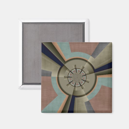 Moderne Abstracte kleur Harmony Fractal Art Graphi Magneet (Voorkant / Achterkant)