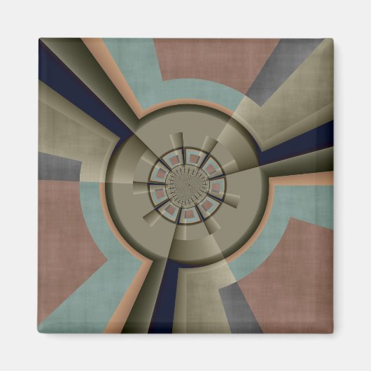 Moderne Abstracte kleur Harmony Fractal Art Graphi Magneet (Voorkant)