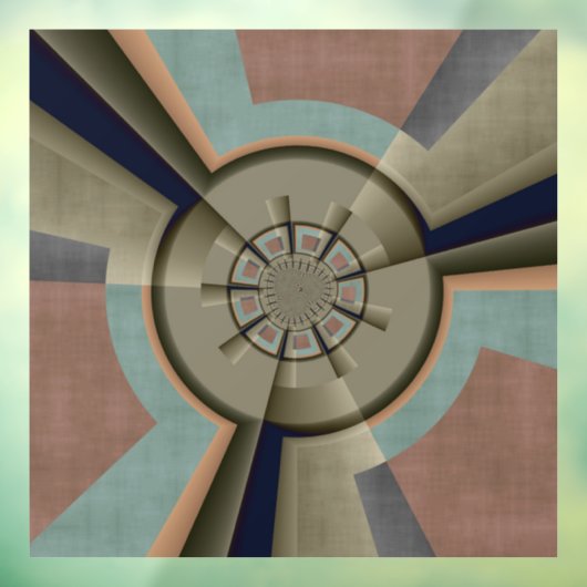 Moderne Abstracte kleur Harmony Fractal Art Graphi Raamsticker (Vel 3)