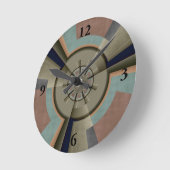 Moderne Abstracte kleur Harmony Fractal Art Graphi Ronde Klok (Hoek)