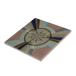 Moderne Abstracte kleur Harmony Fractal Art Graphi Tegeltje