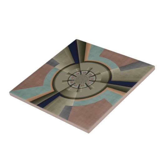 Moderne Abstracte kleur Harmony Fractal Art Graphi Tegeltje (Zijkant)