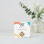 Moderne Abstracte kleur Splash Korting Coupon Kaar (Staand voorkant)
