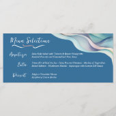 Moderne Abstracte Kleur Wave Bruiloft Menu (Achterkant)