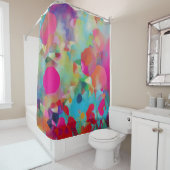 Moderne Abstracte kleurbloemen Douchegordijn (In situ)