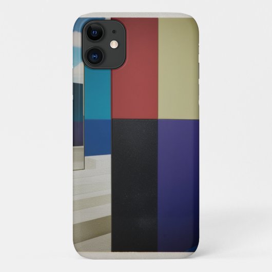Moderne Abstracte Kleurblok Architectuur Apple Case-Mate iPhone Case (Achterkant)