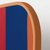 Moderne Abstracte Kleurblok Vierkanten Pickleball Paddle (Links Detail)