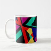Moderne Abstracte kleuren Koffiemok (Links)