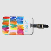 Moderne, abstracte kleuren, ongekende kleuren bagagelabel (Voorkant (horizontaal))