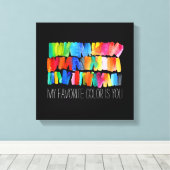 Moderne, abstracte kleuren, ongekende kleuren canvas afdruk (Insitu (Houten vloer))