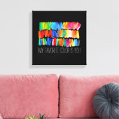 Moderne, abstracte kleuren, ongekende kleuren canvas afdruk (Insitu (Woonkamer))