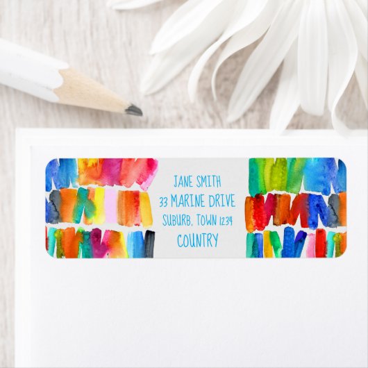 Moderne, abstracte kleuren, ongekende kleuren etiket (Insitu)