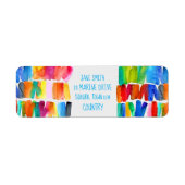 Moderne, abstracte kleuren, ongekende kleuren etiket (Voorkant)