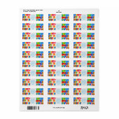 Moderne, abstracte kleuren, ongekende kleuren etiket (Full Sheet)