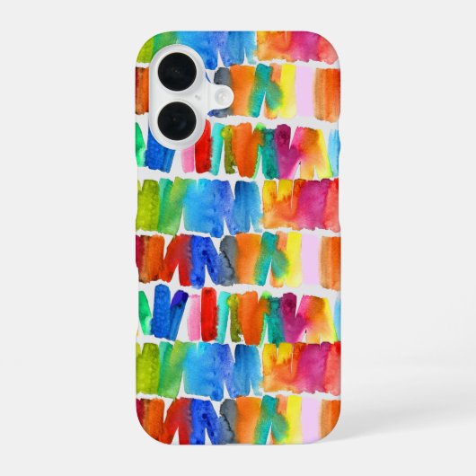 Moderne, abstracte kleuren, ongekende kleuren iPhone 16 hoesje (Achterkant)