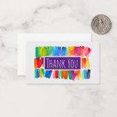 Moderne, abstracte kleuren, ongekende kleuren notitiekaartje (Voorkant / Achterkant in situ)