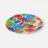 Moderne, abstracte kleuren, ongekende kleuren papieren bordje (Gekanteld)