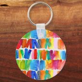 Moderne, abstracte kleuren, ongekende kleuren sleutelhanger (Voorkant)