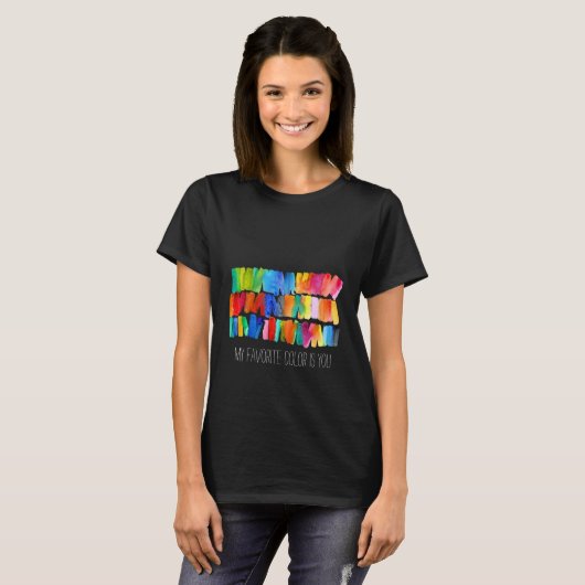 Moderne, abstracte kleuren, ongekende kleuren t-shirt (Voorkant volledig)