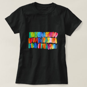 Moderne, abstracte kleuren, ongekende kleuren t-shirt
